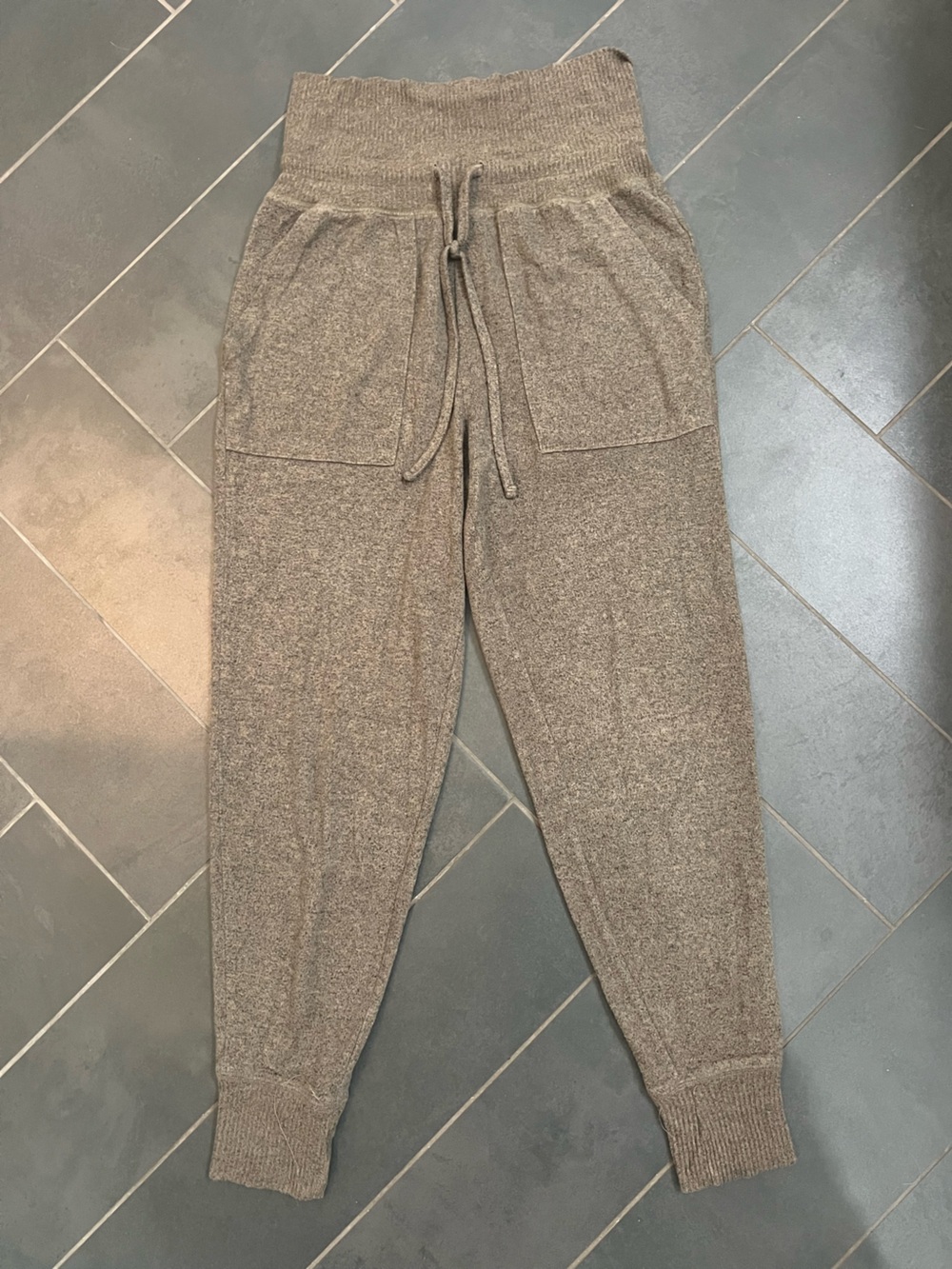 Aerie Fold-over Jogger Pant, Small, Very Soft,, EUC, Green/Grey, Lounge Pant